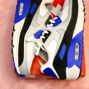 AIR MAX 90 ltr blue and white